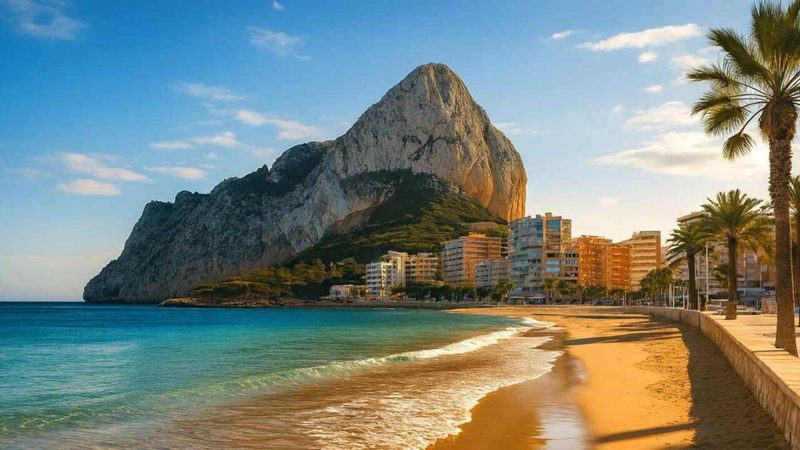 De rots van Ifach die uittorent boven de baai van Calpe, aan de Costa Blanca Nord.
