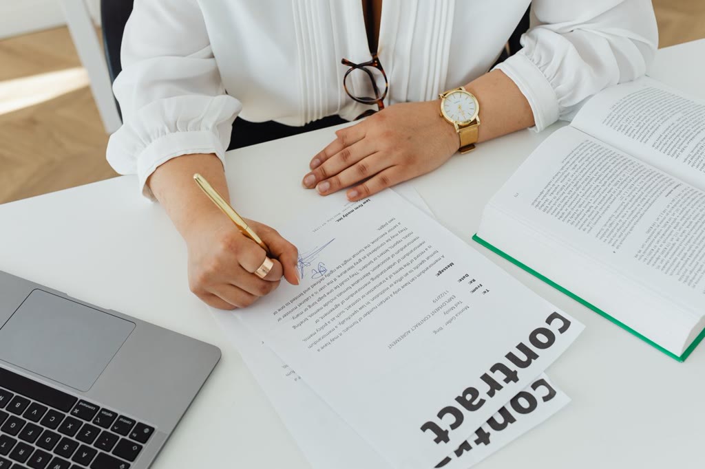 Ondertekening van een financieringscontract
